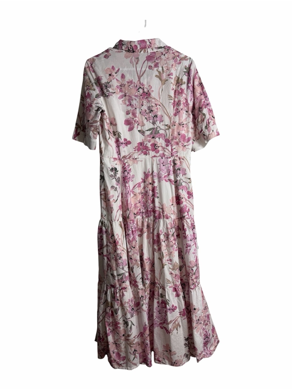 Calvin Klein Tiered Floral Midi Dress with Waist Tie  Medium Cottagecore summery - Picture 3 of 11